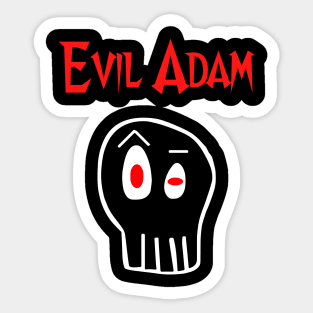 Evil Adam Skull Sticker